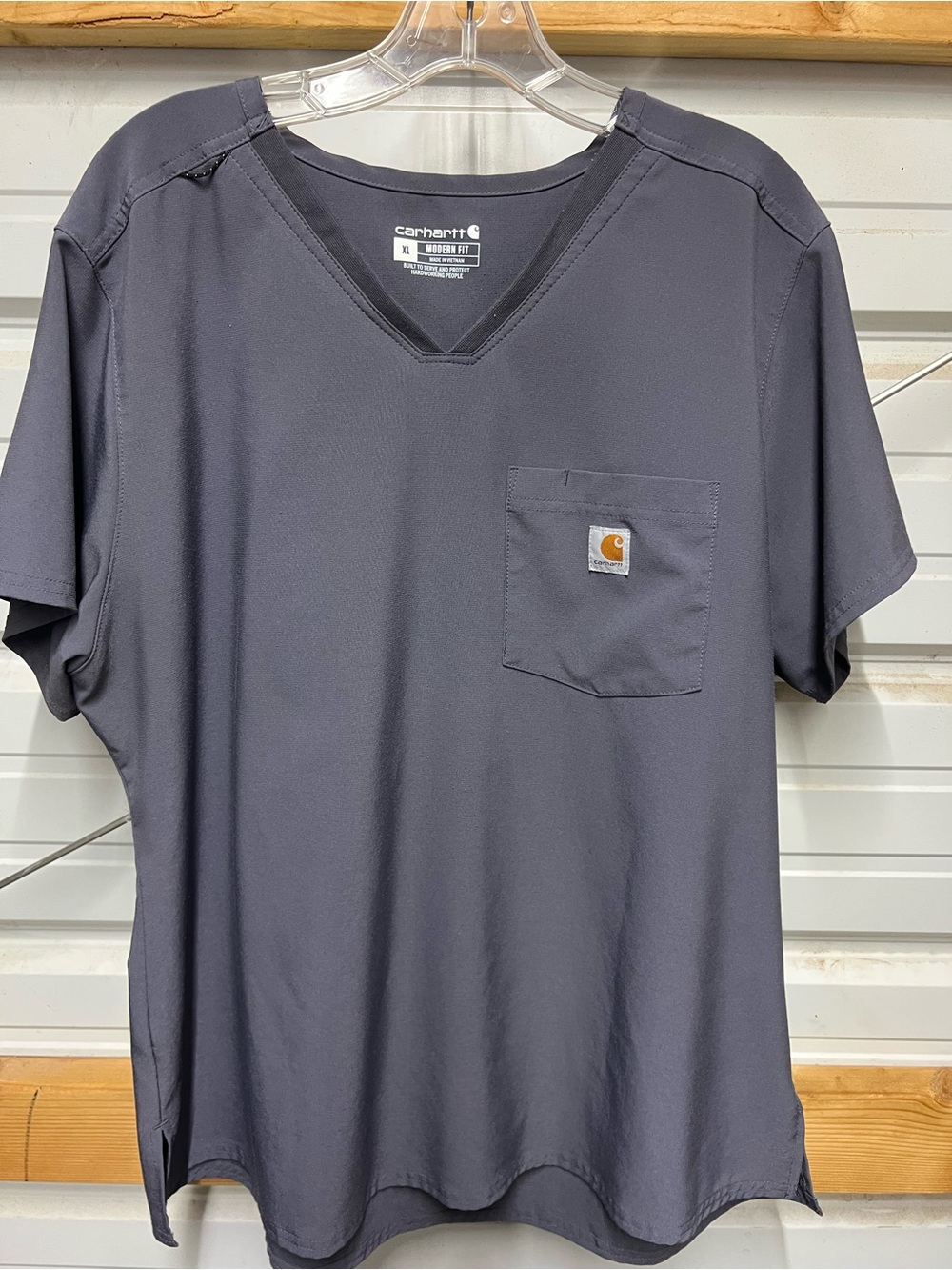 Carhartt women’s Gray V-Neck Pocket Shirt